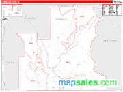 Franklin County, ID <br /> Wall Map <br /> Zip Code <br /> Red Line Style 2025 Map