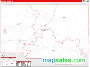 Lincoln County, ID <br /> Wall Map <br /> Zip Code <br /> Red Line Style 2025 Map