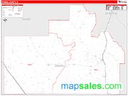 Oneida County, ID <br /> Wall Map <br /> Zip Code <br /> Red Line Style 2025 Map