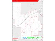 Power County, ID <br /> Wall Map <br /> Zip Code <br /> Red Line Style 2025 Map