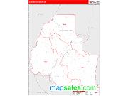 Washington County, ID <br /> Wall Map <br /> Zip Code <br /> Red Line Style 2025 Map