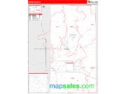 Boone County, IL <br /> Wall Map <br /> Zip Code <br /> Red Line Style 2025 Map