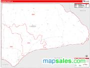 Hardin County, IL <br /> Wall Map <br /> Zip Code <br /> Red Line Style 2025 Map