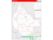 Monroe County, IL <br /> Wall Map <br /> Zip Code <br /> Red Line Style 2025 Map