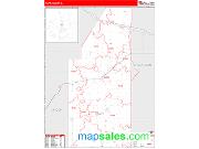 Piatt County, IL <br /> Wall Map <br /> Zip Code <br /> Red Line Style 2025 Map