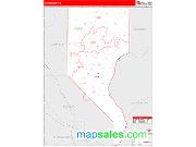 Pope County, IL <br /> Wall Map <br /> Zip Code <br /> Red Line Style 2025 Map