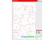 Warren County, IL <br /> Wall Map <br /> Zip Code <br /> Red Line Style 2025 Map