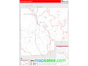 Bartholomew County, IN <br /> Wall Map <br /> Zip Code <br /> Red Line Style 2025 Map