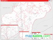 Clark County, IN <br /> Wall Map <br /> Zip Code <br /> Red Line Style 2025 Map