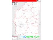 Daviess County, IN <br /> Wall Map <br /> Zip Code <br /> Red Line Style 2025 Map