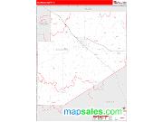 Decatur County, IN <br /> Wall Map <br /> Zip Code <br /> Red Line Style 2025 Map