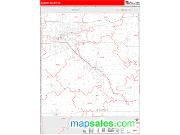 Elkhart County, IN <br /> Wall Map <br /> Zip Code <br /> Red Line Style 2025 Map