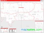 Howard County, IN <br /> Wall Map <br /> Zip Code <br /> Red Line Style 2025 Map