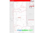 Miami County, IN <br /> Wall Map <br /> Zip Code <br /> Red Line Style 2025 Map