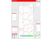 Newton County, IN <br /> Wall Map <br /> Zip Code <br /> Red Line Style 2025 Map