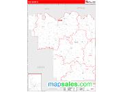Pike County, IN <br /> Wall Map <br /> Zip Code <br /> Red Line Style 2025 Map