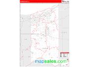 Porter County, IN <br /> Wall Map <br /> Zip Code <br /> Red Line Style 2025 Map