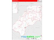 Spencer County, IN <br /> Wall Map <br /> Zip Code <br /> Red Line Style 2025 Map