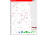 Wabash County, IN <br /> Wall Map <br /> Zip Code <br /> Red Line Style 2025 Map