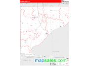 Warren County, IN <br /> Wall Map <br /> Zip Code <br /> Red Line Style 2025 Map