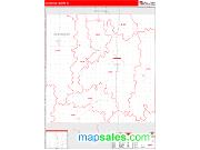 Cherokee County, IA <br /> Wall Map <br /> Zip Code <br /> Red Line Style 2025 Map
