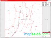 Decatur County, IA <br /> Wall Map <br /> Zip Code <br /> Red Line Style 2025 Map