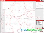 Hardin County, IA <br /> Wall Map <br /> Zip Code <br /> Red Line Style 2025 Map
