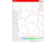 Ida County, IA <br /> Wall Map <br /> Zip Code <br /> Red Line Style 2025 Map