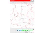 Mahaska County, IA <br /> Wall Map <br /> Zip Code <br /> Red Line Style 2025 Map
