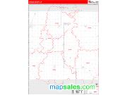O'Brien County, IA <br /> Wall Map <br /> Zip Code <br /> Red Line Style 2025 Map