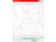 Poweshiek County, IA <br /> Wall Map <br /> Zip Code <br /> Red Line Style 2025 Map