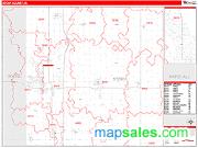 Story County, IA <br /> Wall Map <br /> Zip Code <br /> Red Line Style 2025 Map
