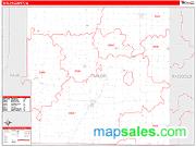 Taylor County, IA <br /> Wall Map <br /> Zip Code <br /> Red Line Style 2025 Map