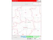 Barton County, KS <br /> Wall Map <br /> Zip Code <br /> Red Line Style 2025 Map
