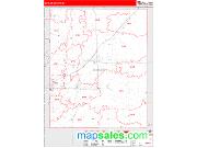 Butler County, KS <br /> Wall Map <br /> Zip Code <br /> Red Line Style 2025 Map