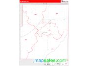 Chase County, KS <br /> Wall Map <br /> Zip Code <br /> Red Line Style 2025 Map