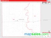 Cheyenne County, KS <br /> Wall Map <br /> Zip Code <br /> Red Line Style 2025 Map