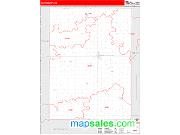 Clay County, KS <br /> Wall Map <br /> Zip Code <br /> Red Line Style 2025 Map