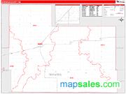 Edwards County, KS <br /> Wall Map <br /> Zip Code <br /> Red Line Style 2025 Map