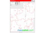 Jackson County, KS <br /> Wall Map <br /> Zip Code <br /> Red Line Style 2025 Map