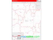 Marion County, KS <br /> Wall Map <br /> Zip Code <br /> Red Line Style 2025 Map