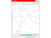 Meade County, KS <br /> Wall Map <br /> Zip Code <br /> Red Line Style 2025 Map