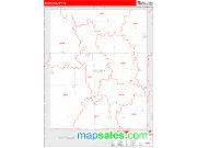 Nemaha County, KS <br /> Wall Map <br /> Zip Code <br /> Red Line Style 2025 Map