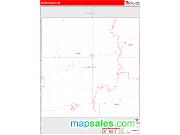 Norton County, KS <br /> Wall Map <br /> Zip Code <br /> Red Line Style 2025 Map