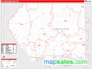 Pottawatomie County, KS <br /> Wall Map <br /> Zip Code <br /> Red Line Style 2025 Map