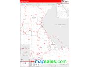 Riley County, KS <br /> Wall Map <br /> Zip Code <br /> Red Line Style 2025 Map