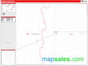 Stanton County, KS <br /> Wall Map <br /> Zip Code <br /> Red Line Style 2025 Map