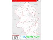 Boone County, KY <br /> Wall Map <br /> Zip Code <br /> Red Line Style 2025 Map