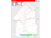 Boyd County, KY <br /> Wall Map <br /> Zip Code <br /> Red Line Style 2025 Map