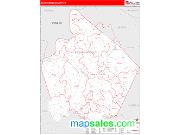 Breckinridge County, KY <br /> Wall Map <br /> Zip Code <br /> Red Line Style 2025 Map